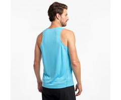 Saucony Stopwatch Singlet Blue Atoll | Men Tops