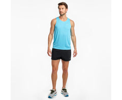 Saucony Stopwatch Singlet Blue Atoll | Men Tops