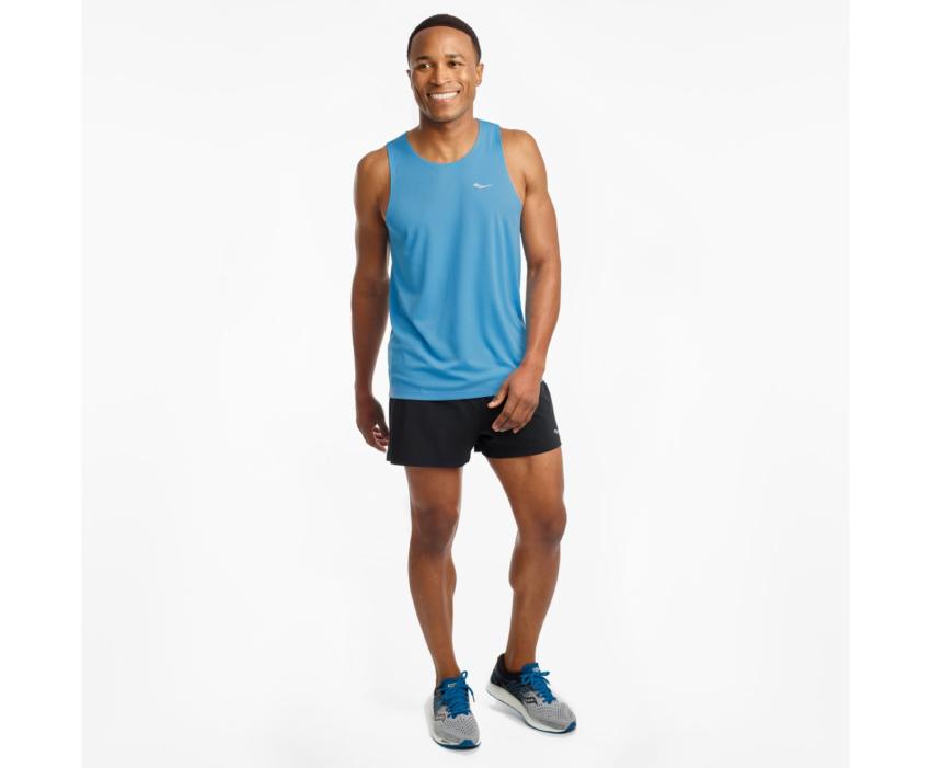 Saucony Stopwatch Singlet Bonnie Blue | Men Tops
