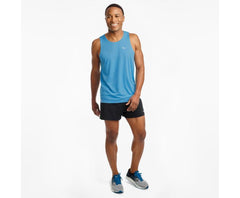 Saucony Stopwatch Singlet Bonnie Blue | Men Tops