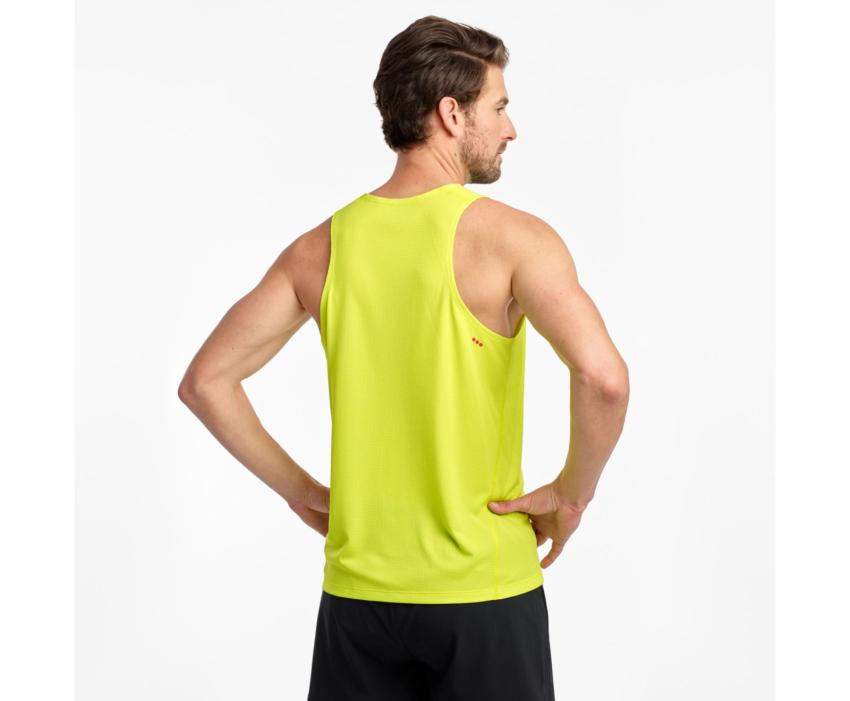 Saucony Stopwatch Singlet Evening Primrose | Men Tops