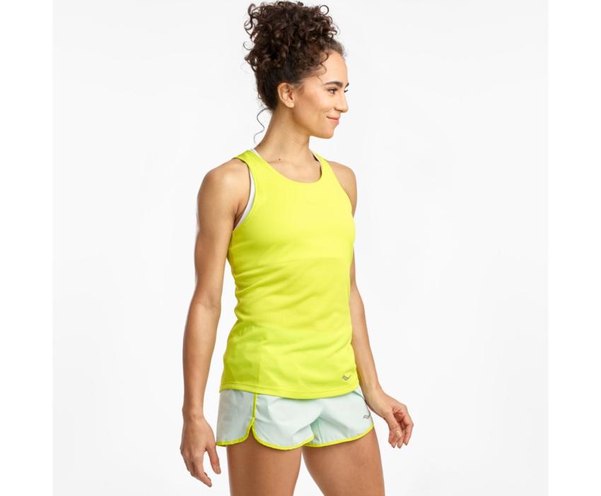 Saucony Stopwatch Singlet Evening Primrose | Women Tops