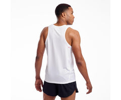 Saucony Stopwatch Singlet White | Men Tops