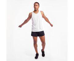 Saucony Stopwatch Singlet White | Men Tops