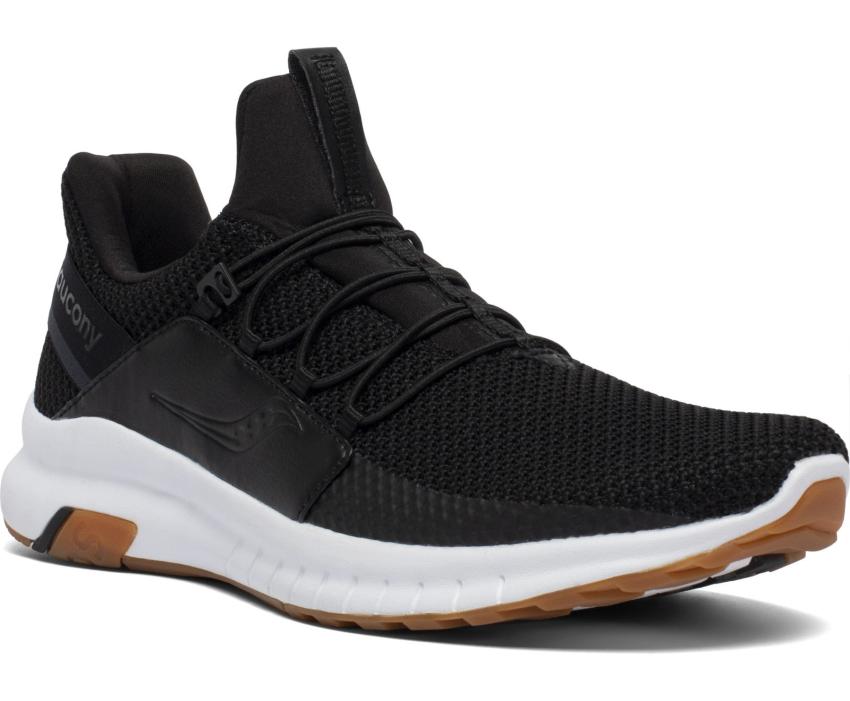 Saucony Stretch &amp; Go Glide Black / Gum | Men Running