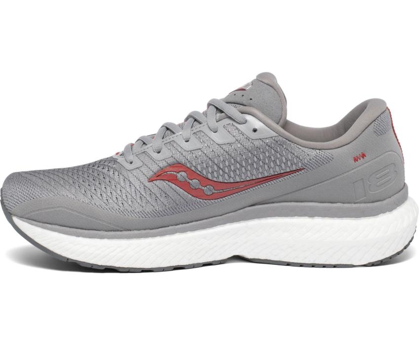 Saucony Triumph 18 Wide Alloy / Red | Men Wide Widths