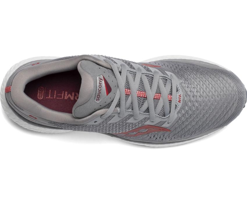 Saucony Triumph 18 Wide Alloy / Red | Men Wide Widths