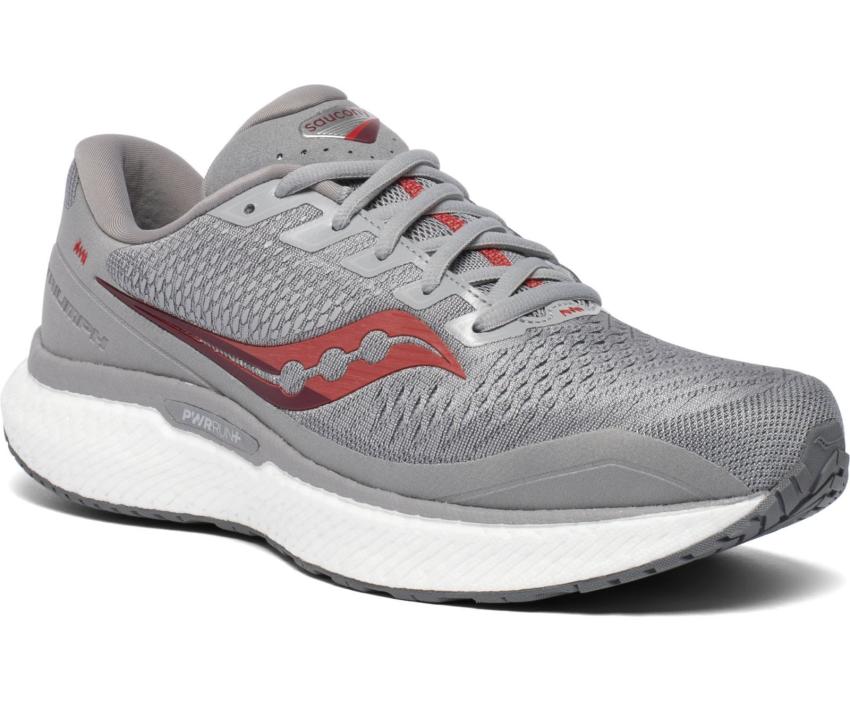 Saucony Triumph 18 Wide Alloy / Red | Men Wide Widths
