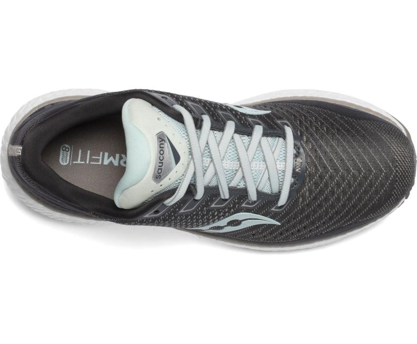 Saucony Triumph 18 Wide Charcoal / Sky | Women Wide Widths