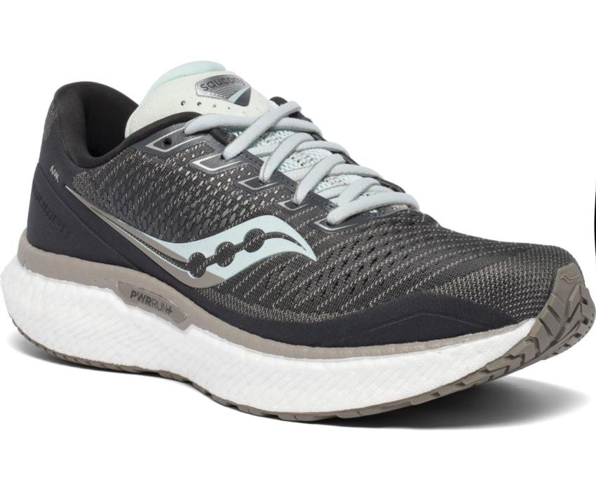 Saucony Triumph 18 Wide Charcoal / Sky | Women Wide Widths