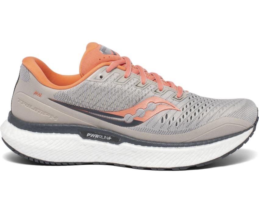 Saucony Triumph 18 Wide Moonrock / Coral | Women Wide Widths