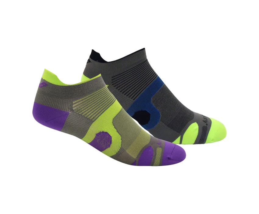 Saucony XP Superlite 2-Pack Socks Grey / Purple | Men Socks